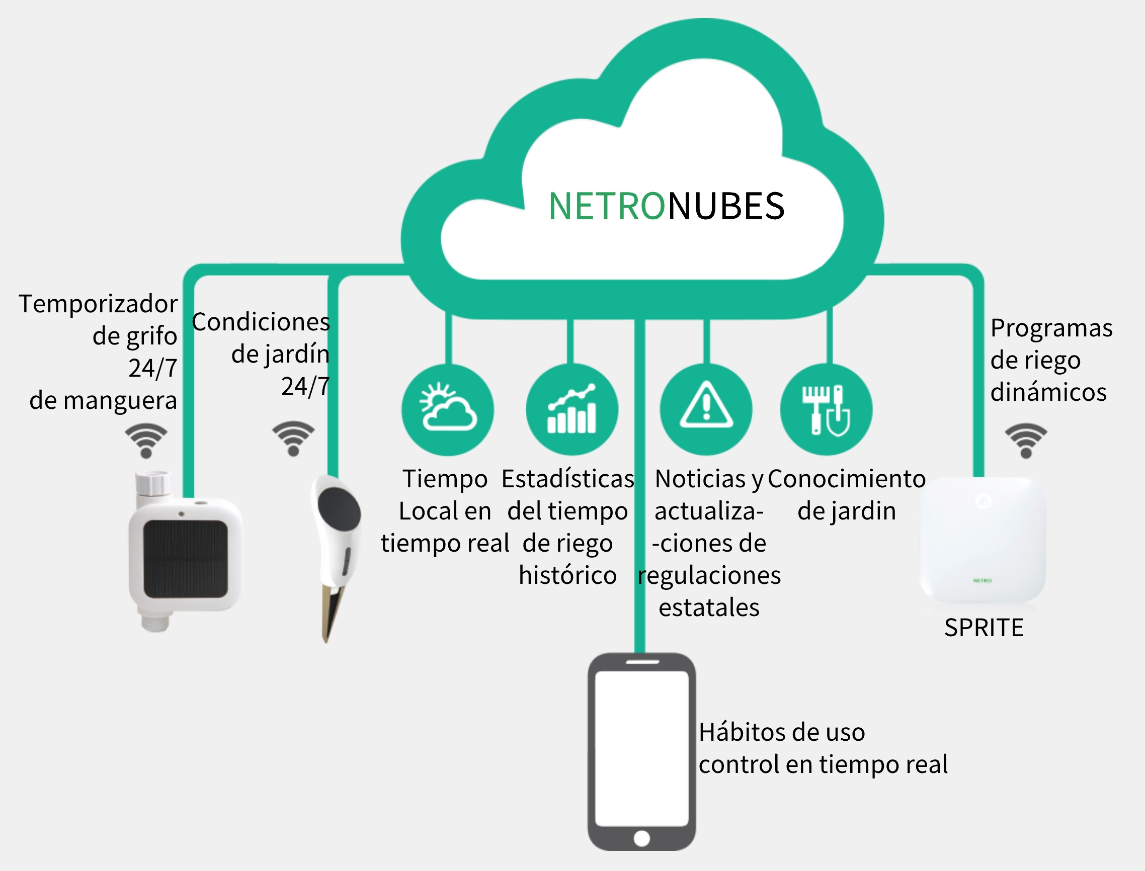 Netro has its own clound service. Netro's product operates fully automatically.